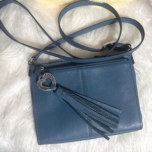 Brighton T4351Q Barbados City Organizer in Lagoon Blue Crossbody Handbag